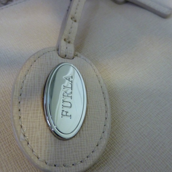 FURLA Classic Barley White Saffiano Leather D-light Tote Bag - MADE IN ITALY